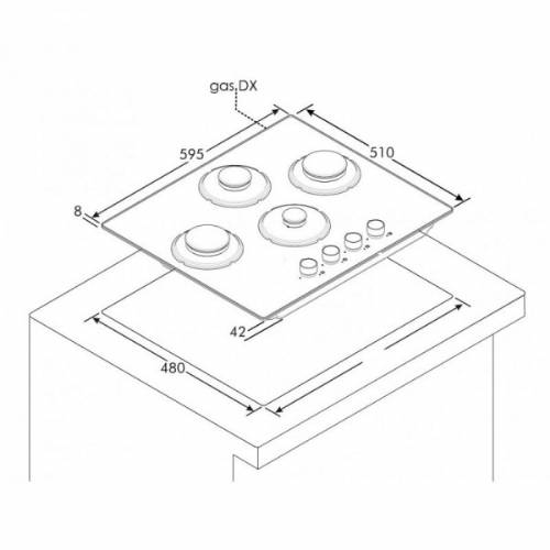 Candy CVG6DPB piano cottura