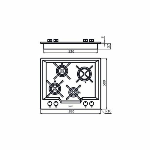 Foster 7615 032 piano cottura