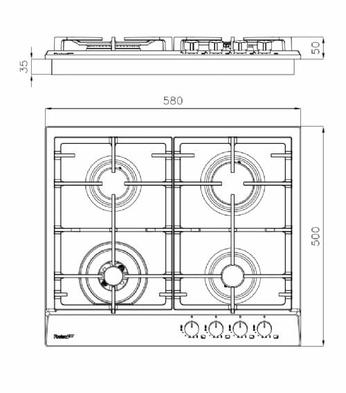 Foster 7014 032 piano cottura