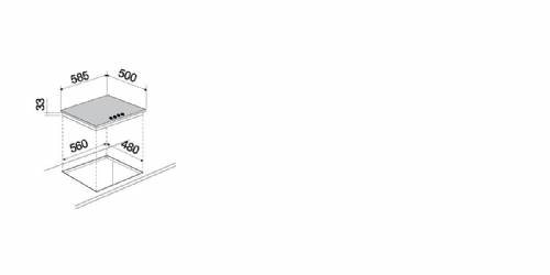 Schock STS6458 Silver 60 piano cottura