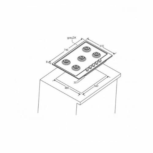 Candy CHG74WX piano cottura