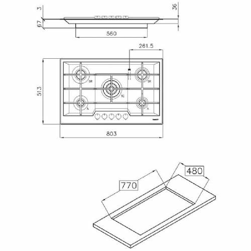 Foster 7600 032 piano cottura