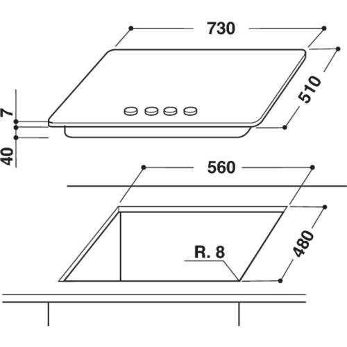 Whirlpool GMA 7521/IXL piano cottura