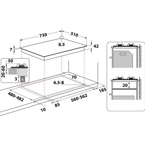 Whirlpool GMAL 7522/IXL piano cottura