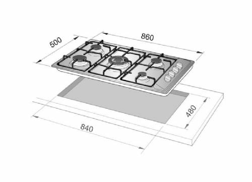 De Longhi YTF 59 ASDV piano cottura