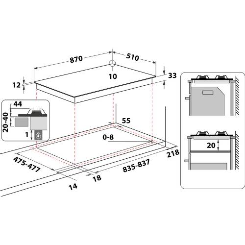 Hotpoint PHN 960MST (AV) R/HA piano cottura