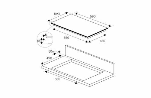 Bertazzoni P604I1B26NV piano cottura