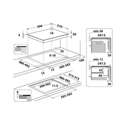 Hotpoint HB 4860C CPNE piano cottura