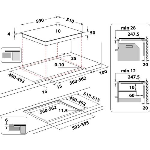 Indesit IS 83Q60 NE piano cottura