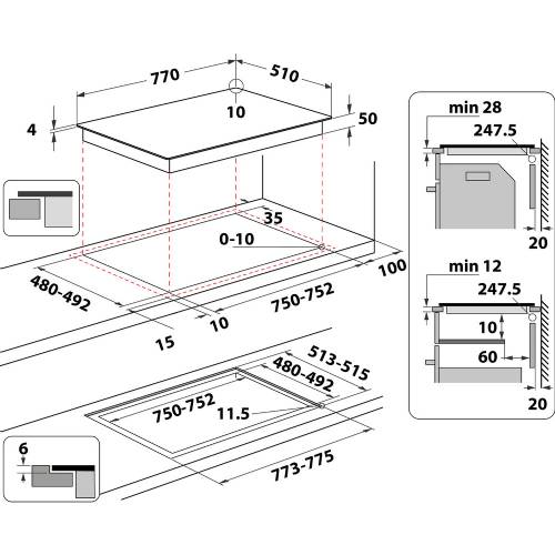 Hotpoint HB 0577B NE piano cottura