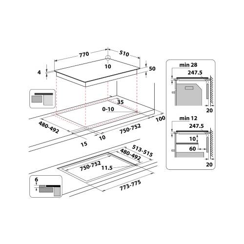 Whirlpool WL S2177 CPNE piano cottura