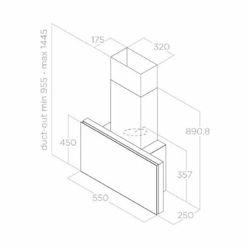 Elica PLAT WH/F/55 PRF0165707 cappa