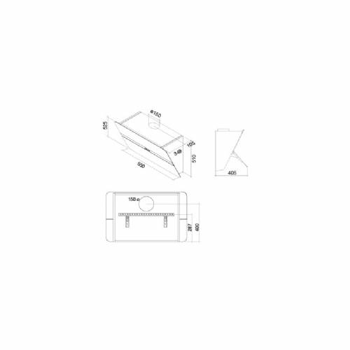 Falmec FLIPPER cappa a parete 55 cm