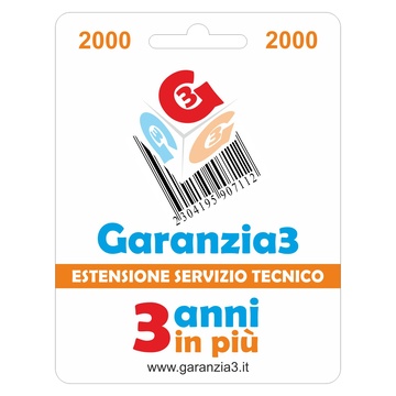 Garanzia 3 - Estensione del servizio tecnico 3 Anni - Oggetti fino a Euro 2000