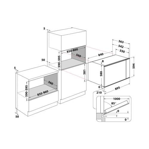 Hotpoint MS3 744 IX HA forno
