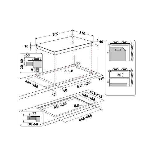 Whirlpool GOA 9523/NB1 piano cottura