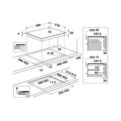 Whirlpool WS Q2160 NE piano cottura