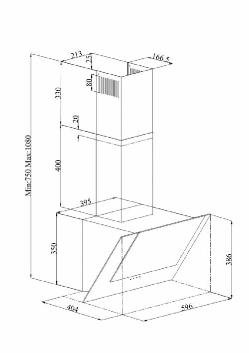 Silverline 3424 cappa a parete cm 60
