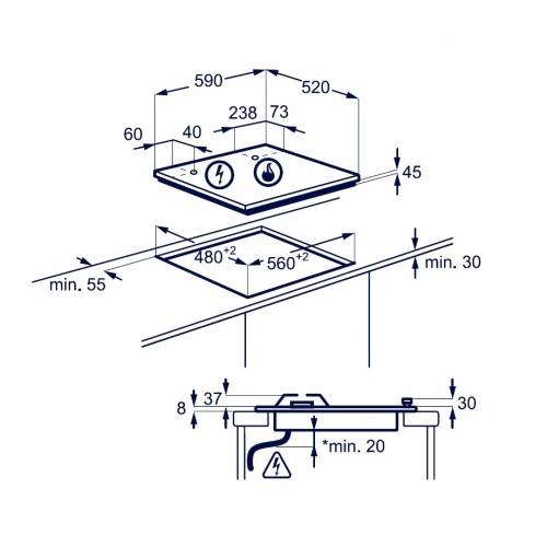 Electrolux KGG6437W piano cottura