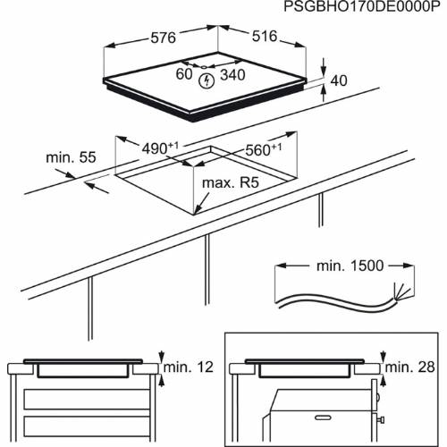 Electrolux KT6400X piano cottura