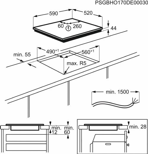 Electrolux EIV65443 piano cottura