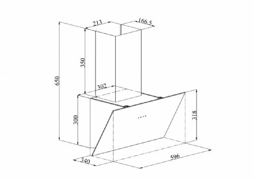 Silverline 3481 cappa a parete cm 60