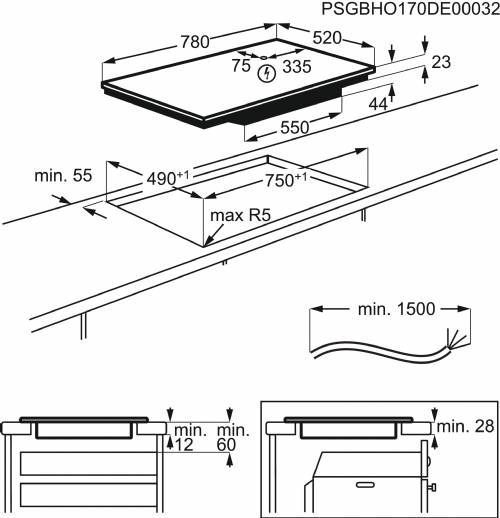Electrolux EIL83443 piano cottura