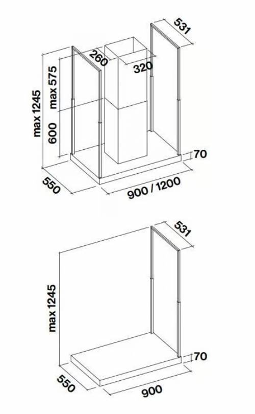 Falmec EUROPA cappa a isola 120 cm