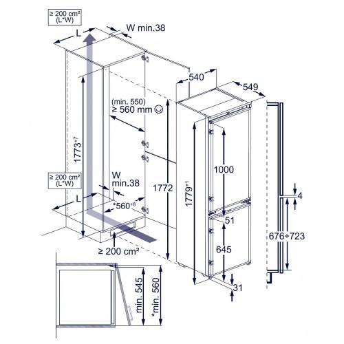Electrolux LNG7TE18S frigorifero