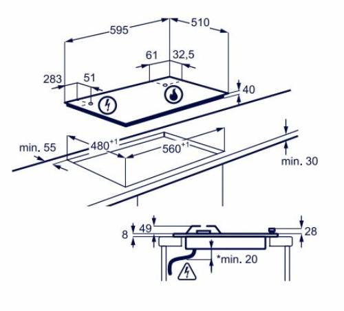 Electrolux KGS64562SX piano cottura