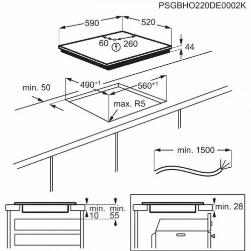 Electrolux EIV64453 piano cottura
