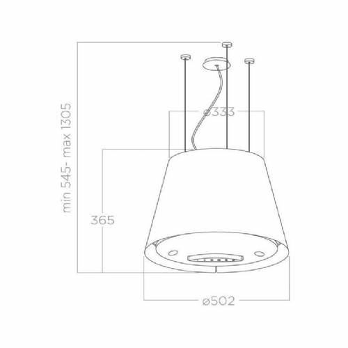 Elica EASY UX WH/F/50 - PRF0119940A cappa