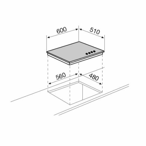 Glem Gas GV64TXBK piano cottura