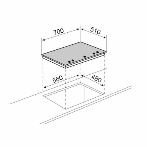 Glem Gas GV75TXBK piano cottura