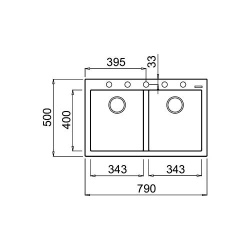 Elleci LMQ35079 QUADRA 350 lavello