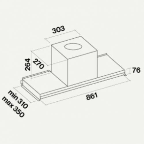 Falmec VIRGOLA EVOLUTION cappa nera cm 90