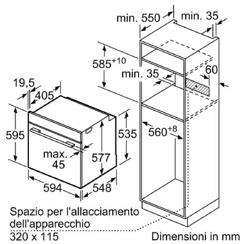 Bosch HSG7261B1 forno