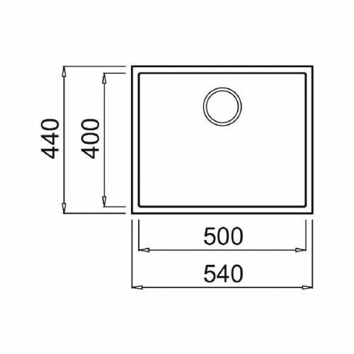Elleci LKQ10595BSO QUADRA 105 SOTTOTOP lavello