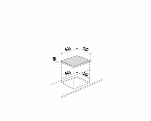 Schock STI64BK3 INDUZIONE PC60 piano cottura