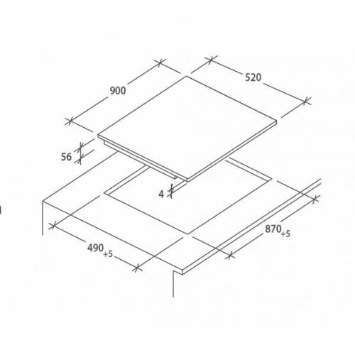 Candy CIFS954MCTT piano cottura