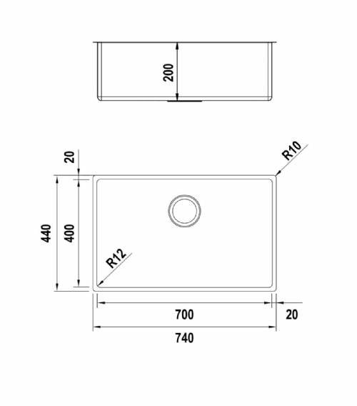 Schock TECN1002L NEW TECHNICK N1002L lavello