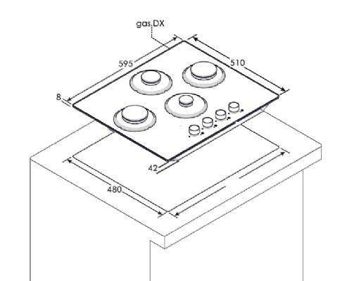 Candy CVG6DTB piano cottura