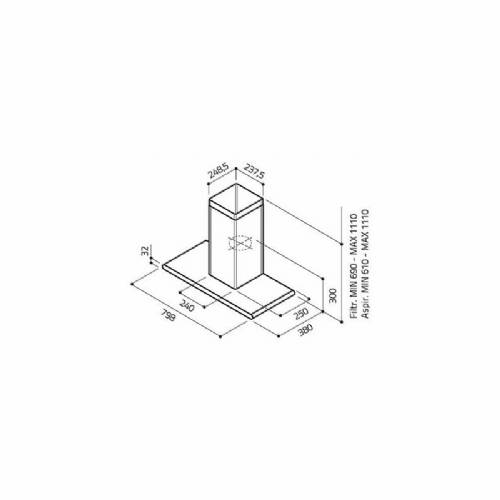 Elica GALAXY WHIX/A/80 - PRF0009822B cappa