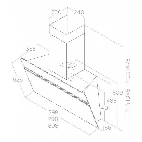 Elica STRIPE @ WH/A/90 PRF0199709 cappa