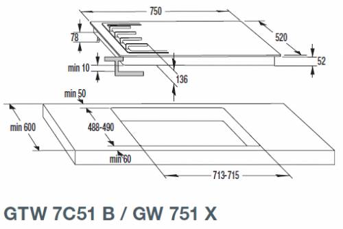 Gorenje GW751X piano cottura