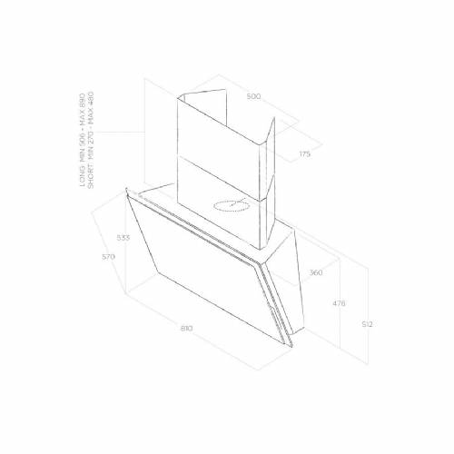 Elica ELLE BL/F/80 PRF0094251 cappa