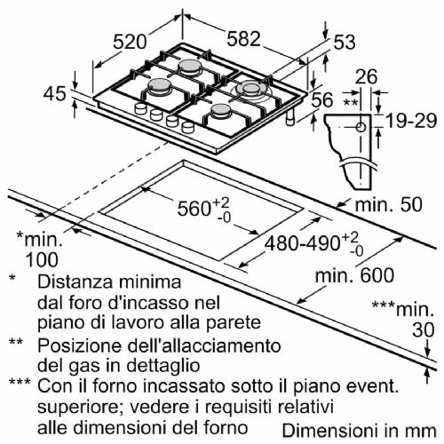 Bosch PCH6A5I90 piano cottura
