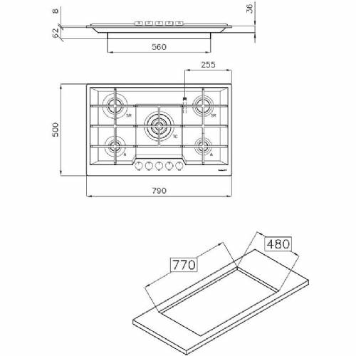 Foster 7602 032 piano cottura