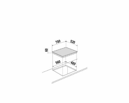 Schock STIB74BK INDUZIONE PC70 BRIDGE piano cottura