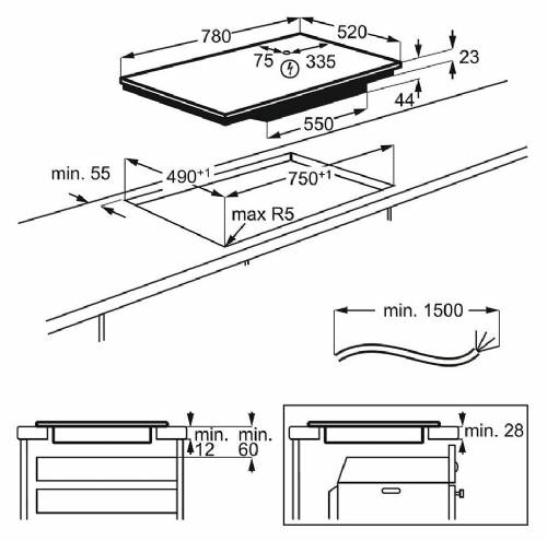 Aeg IAE84853FB piano cottura